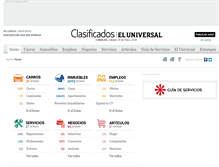 Tablet Screenshot of clasificadoseluniversal.com